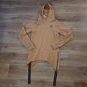 Civil The Extended Scallop Hooded Sweatshirt 'REGIME' Side Zipper Detailed Men S